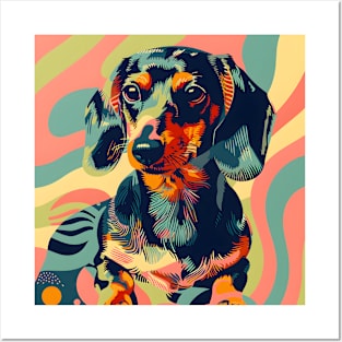 Retro Dachshund: Pastel Pup Revival Posters and Art